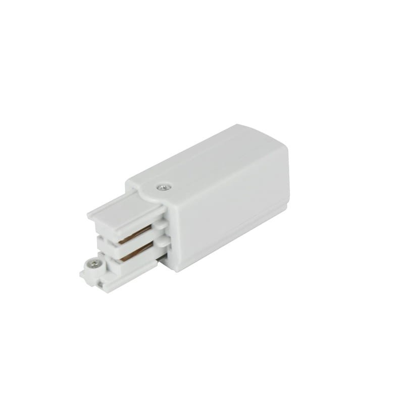 Przyłącze prądowe do szynoprzewodu LUMICANTO lewe białe PRIME