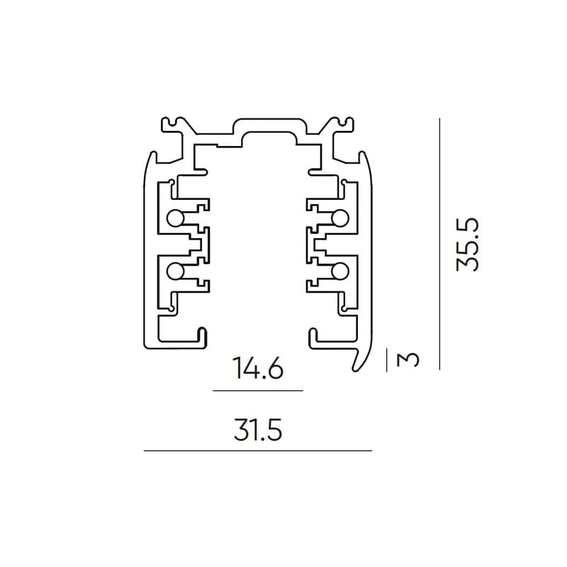 szynoprzewód biały 1m lumicanto wymiary