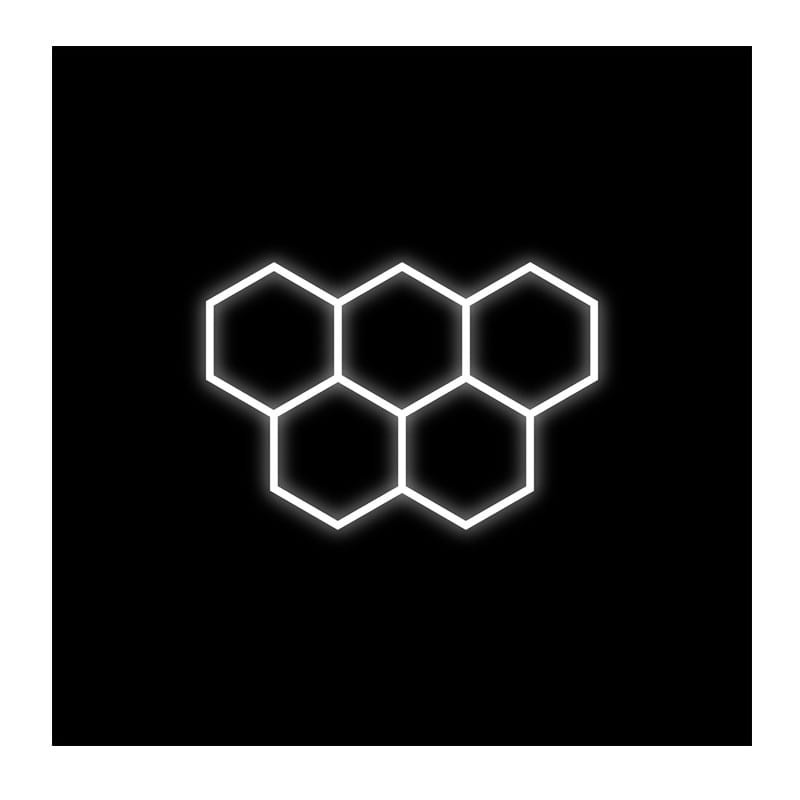 Zestaw 5 lamp LED HEXAGON 192W 6500K 230V AC