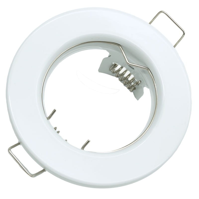 Oprawa okrągła GU10 sufitowa wpuszczana stała biała