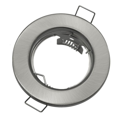 Oprawa okrągła GU10 sufitowa wpuszczana stała satyna