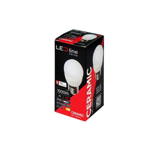 Żarówka LED E27 7W PRIME ciepła 2700K 1000lm kulka G45