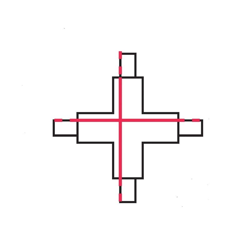 łącznik X biały do lumicanto z zasilaniem