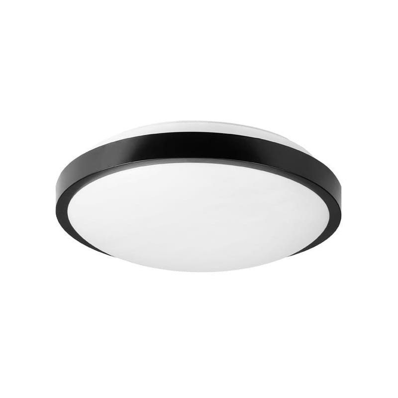 Plafon 2xE27 230V IP44 LUVO z czujnikiem ruchu okrągły czarny