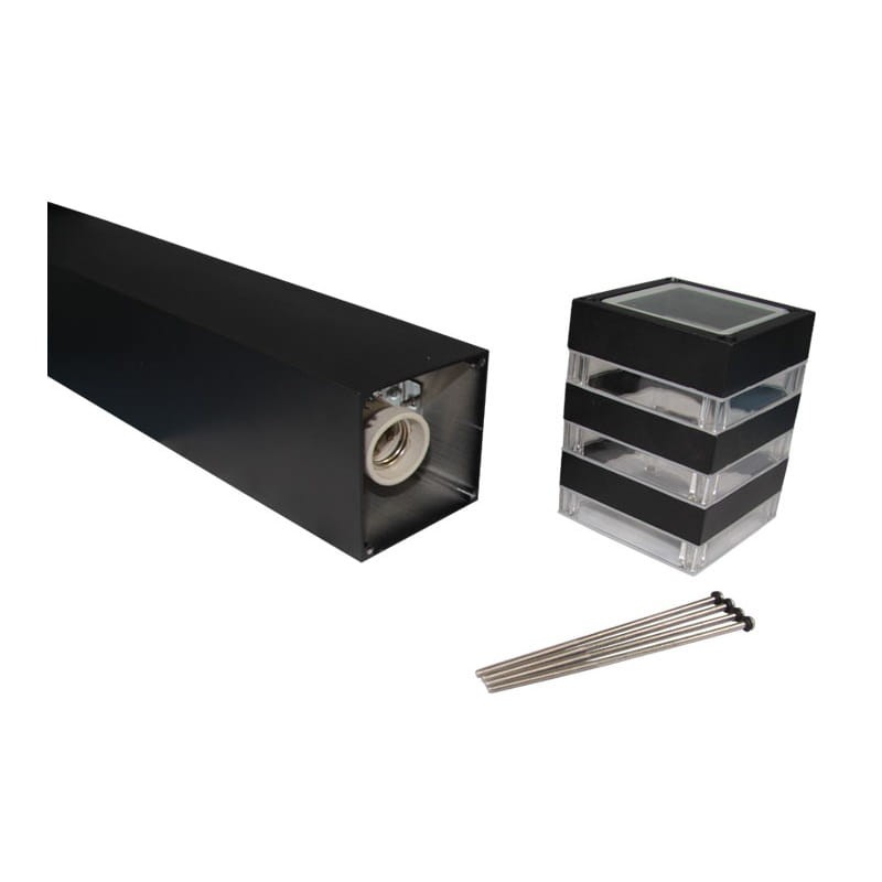 Słupek, lampa ogrodowa E27 60cm Malibu czarna montaż