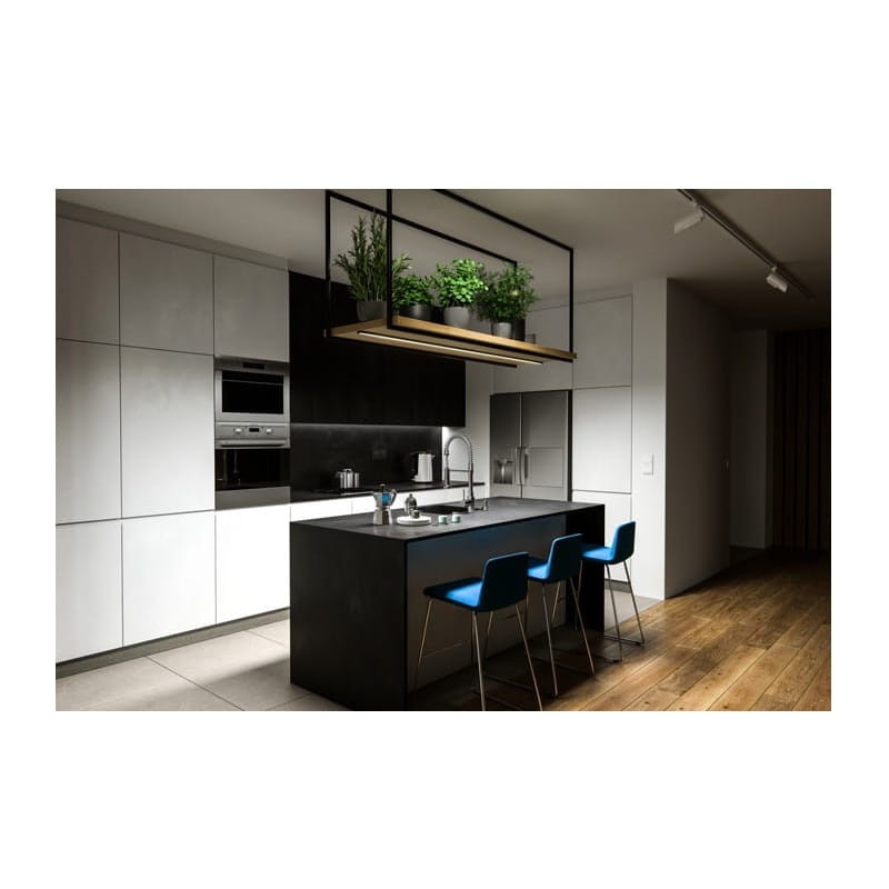 PROFIL nawierzchniowy biały anodowany typ DUAL - 2 metry do kuchni