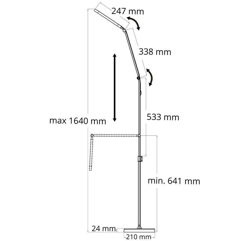 wymiary lampy led ferrara