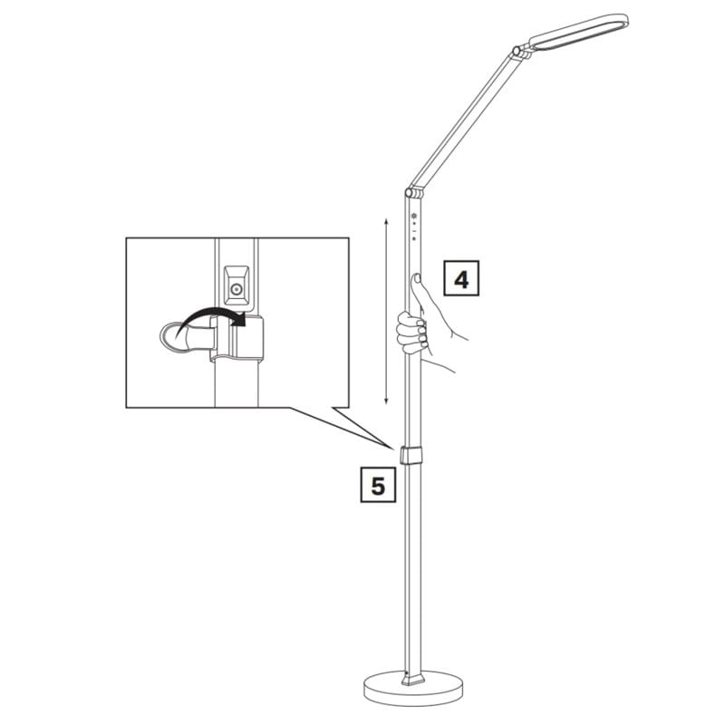 sposób regulacji lampy led ferraara białej