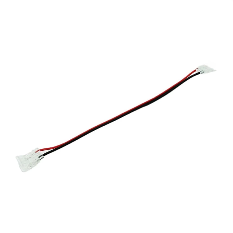 Złączka podwójna click connector 8 mm 2 pin COB z przewodem 100 mm