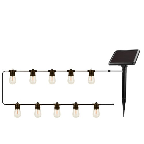 Łańcuch świetlny, girlanda ogrodowa solarna 10 żarówek LED SUNARI 7,5m