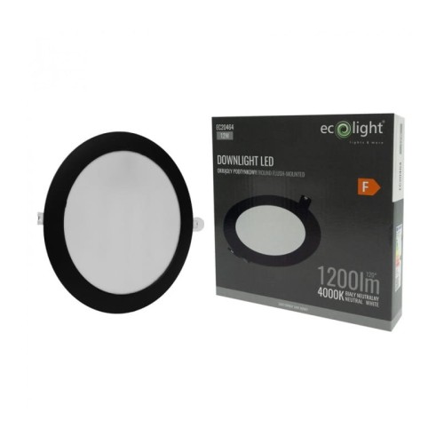 Panel LED 12W 1200lm 4000K podtynkowy okrągły