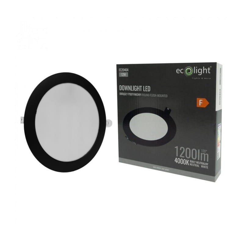 Panel LED 12W 1200lm 4000K podtynkowy okrągły