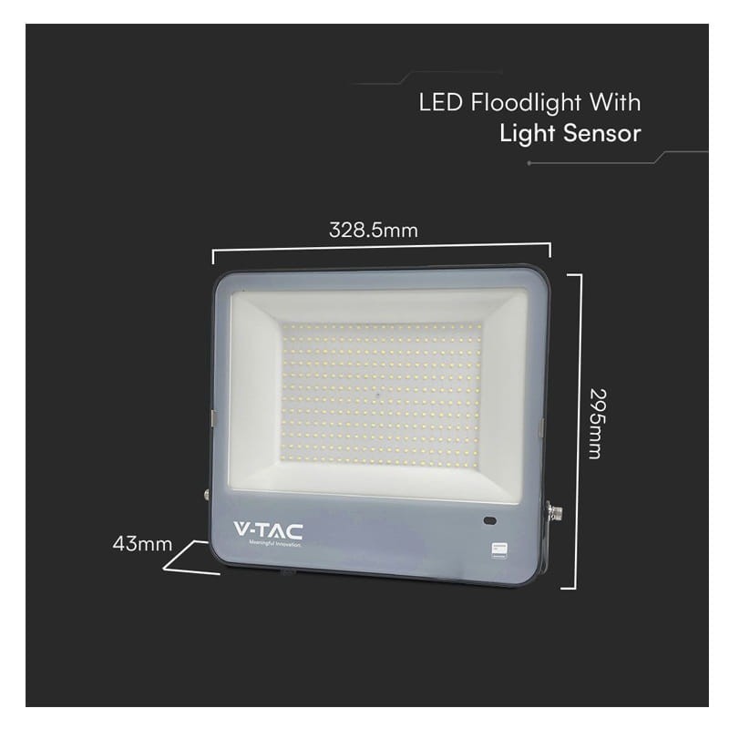 wymiary naświetlacza 150W IP65