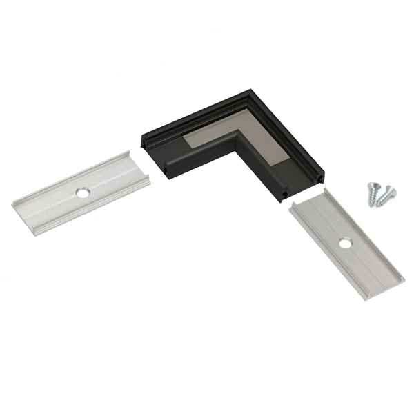 Łącznik kątowy 90° do profilu aluminiowego LED SURFACE10 - czarny anodowany