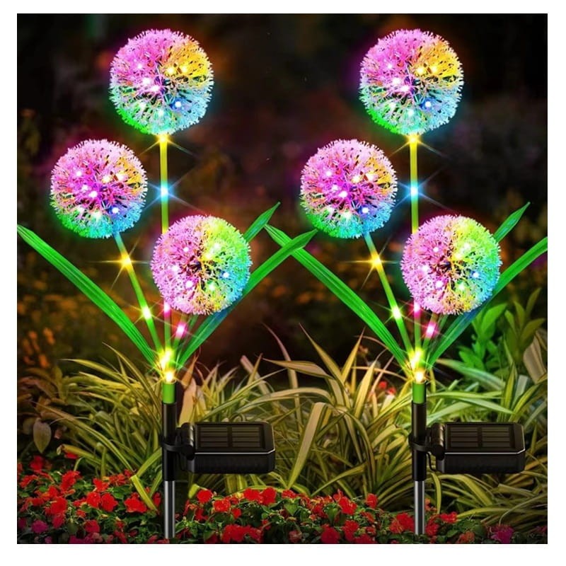 Lampa ogrodowa solarna wbijana RGB 71cm