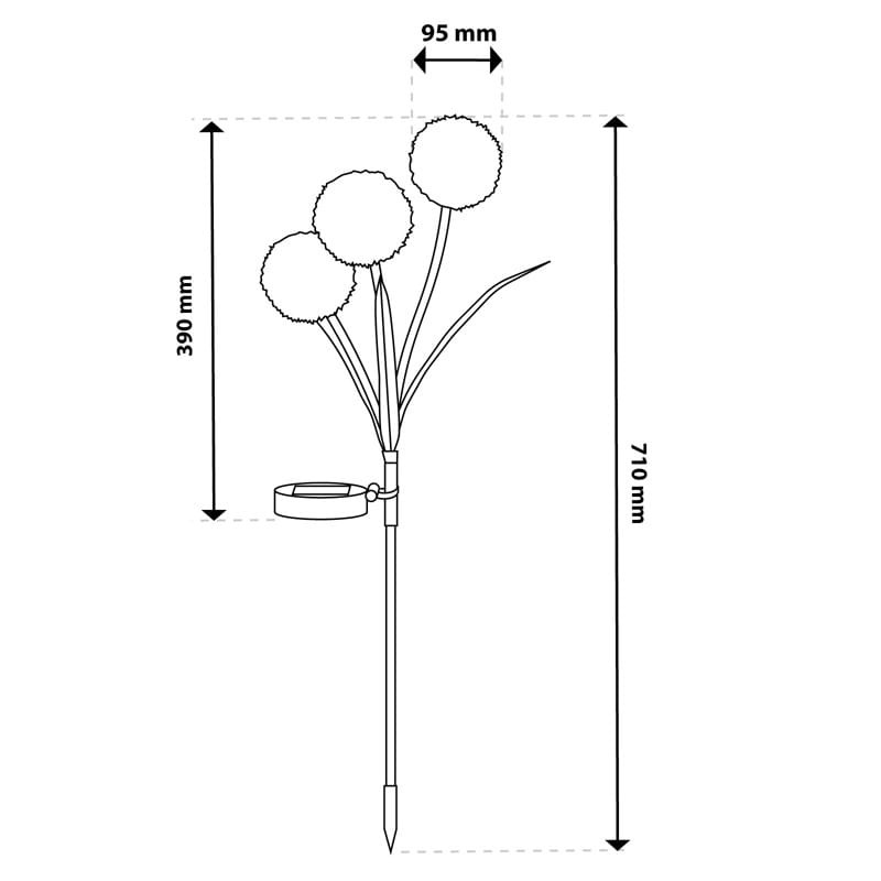 wymiary lampy solarnej