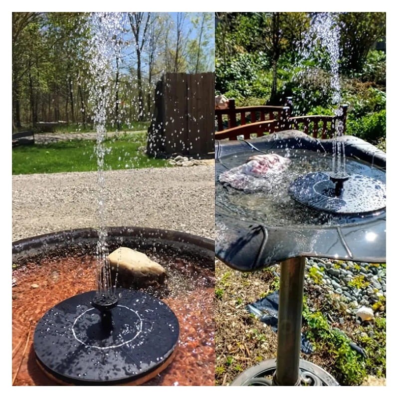 Fontanna ogrodowa solarna LED pływająca z pompą HERMES 180l/h