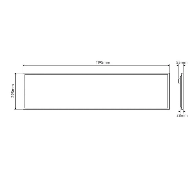 wymiary panelu ledline prime 40W