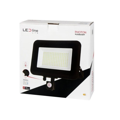 Naświetlacz LED LEDline LITE 100W - 4000K z czujnikiem ruchu
