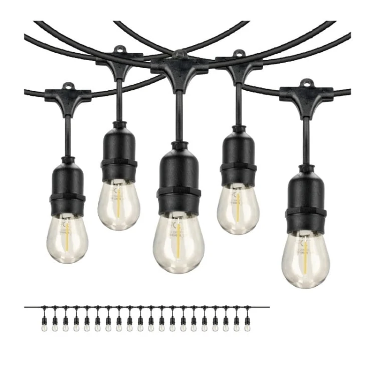 Lampa, oprawa zwieszana, girlanda 20x1W E27 długość 10m BAJA