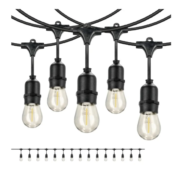 Lampa, oprawa zwieszana, girlanda 15x1W E27 długość 15m BAJA