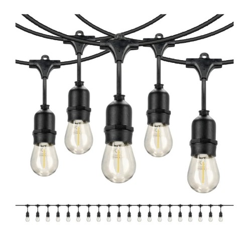 Lampa, oprawa zwieszana, girlanda 20x1W E27 długość 20m BAJA