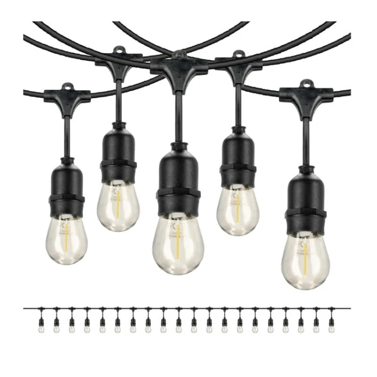 Lampa, oprawa zwieszana, girlanda 20x1W E27 długość 20m BAJA