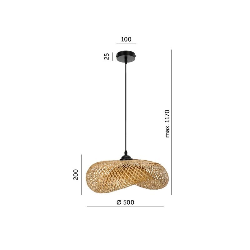 wymiary lampy brugia