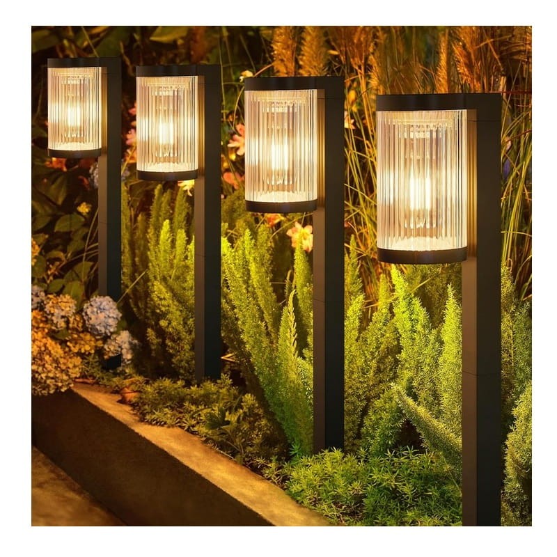 komplet 4 sztuki lamp solarnych wbijanych