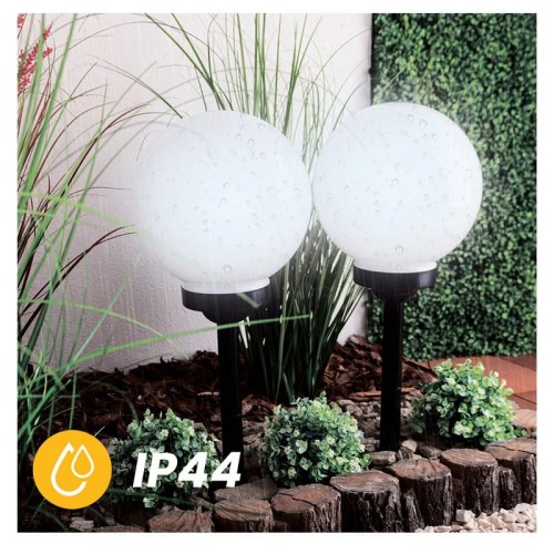 Lampa ogrodowa solarna 20cm ATRIS wbijana kula 6500K