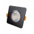 Panel LED 3W/5W/7W CCT podtynkowy czarny kwadrat ruchomy