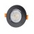 Panel LED 3W/5W/7W CCT podtynkowy czarny okrągły ruchomy