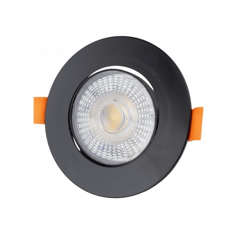 Panel LED 3W/5W/7W CCT podtynkowy czarny okrągły ruchomy