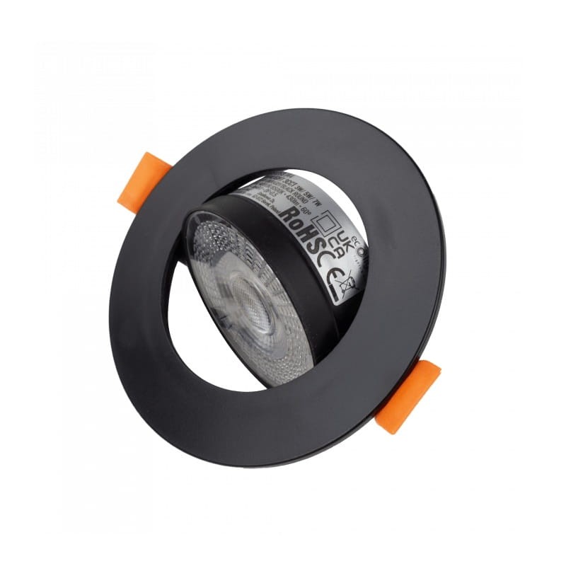 Panel LED 3W/5W/7W CCT podtynkowy czarny okrągły