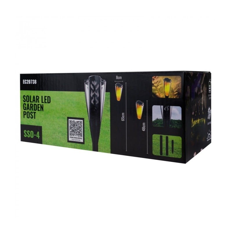 Lampa ogrodowa solarna wbijana 60lm IP65 SSO-4 słupek biała ciepła