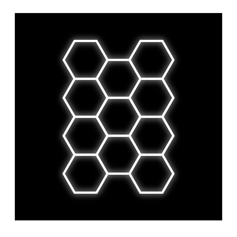Zestaw 11 lamp LED HEXAGON 368W 6500K 230V AC