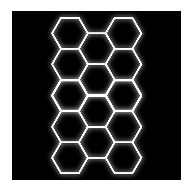 Zestaw 14 lamp LED HEXAGON 456W 6500K 230V AC