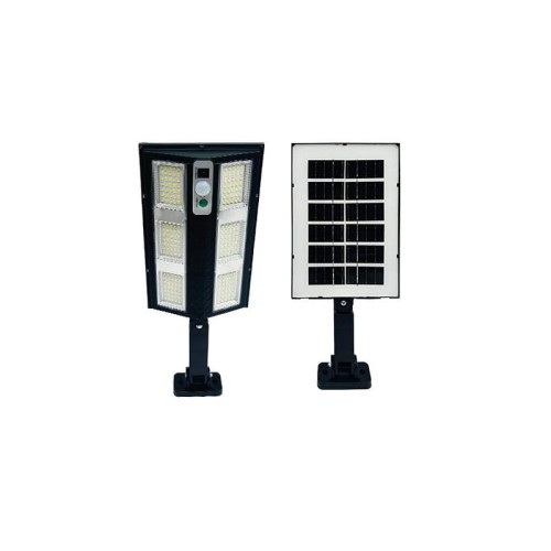 Oprawa, lampa solarna LED slim z czujnikiem 12W IP44 biała zimna + pilot
