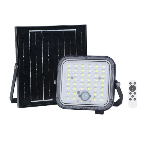 Naświetlacz LED line PRIME SOLARNY 50W neutralny PIR 1400lm LUNIR + pilot\