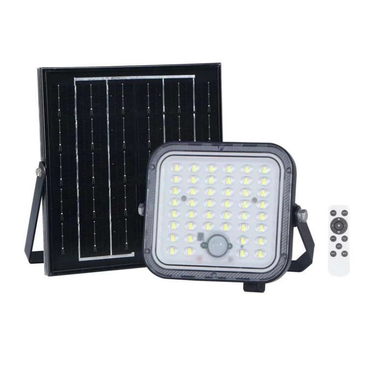 Naświetlacz LED line PRIME SOLARNY 50W neutralny PIR 1400lm LUNIR + pilot\