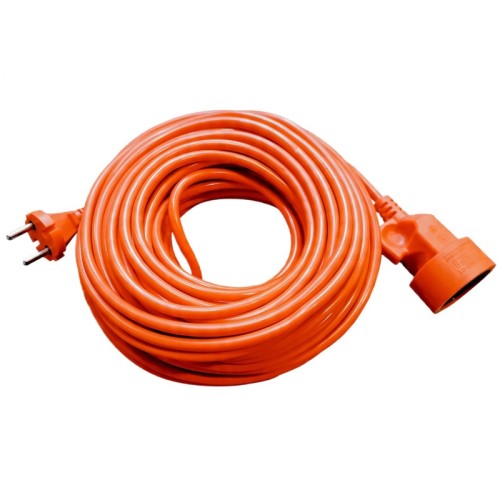 Przedłużacz ogrodowy jednogniazdowy 30m 2500W 10A z przewodem OMY 2x1mm2 pomarańczowy