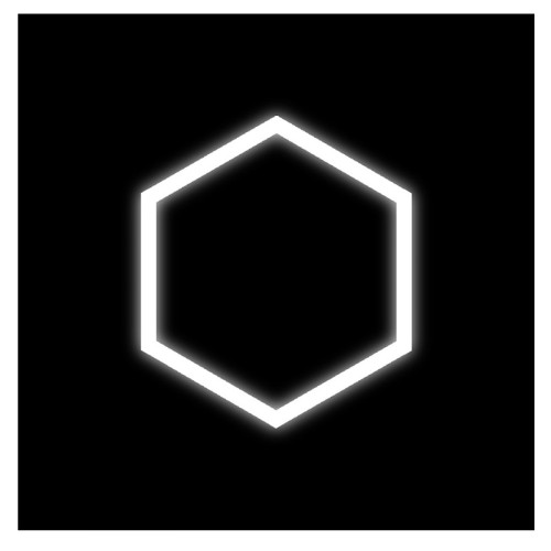 Zestaw czarny lamp LED 1 HEXAGON 42W 6500K 230V AC