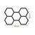 Zestaw 5 lamp LED HEXAGON 192W 4000K wymiary
