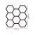 Zestaw 8 lamp LED HEXAGON 280W 4000K 230V AC wymiary