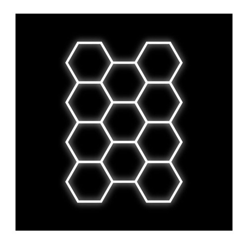 Zestaw czarny 11 lamp LED HEXAGON 322W 4000K 230V AC