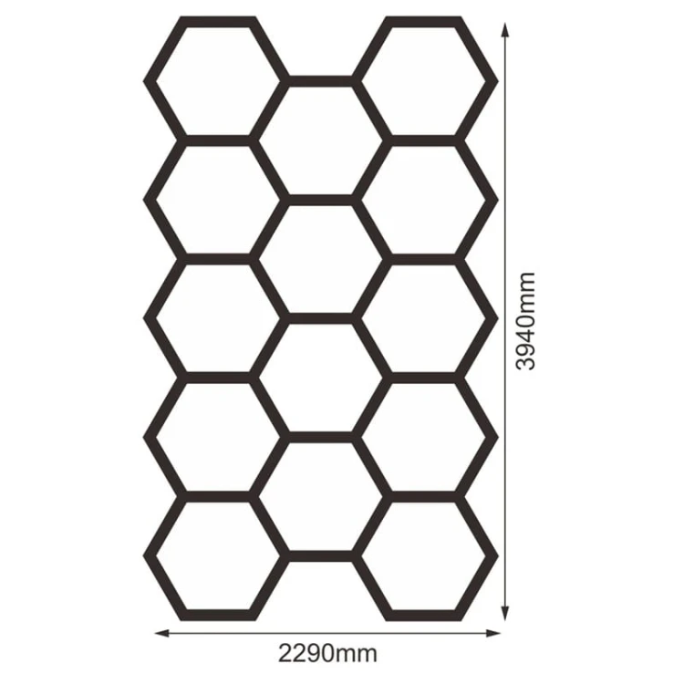 Zestaw 14 lamp LED HEXAGON 456W 4000K 230V AC