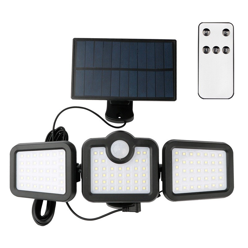 Naświetlacz LED SOLARNY 8W biały zimny z czujnikiem ruchu + pilot SUNARI FLS-04