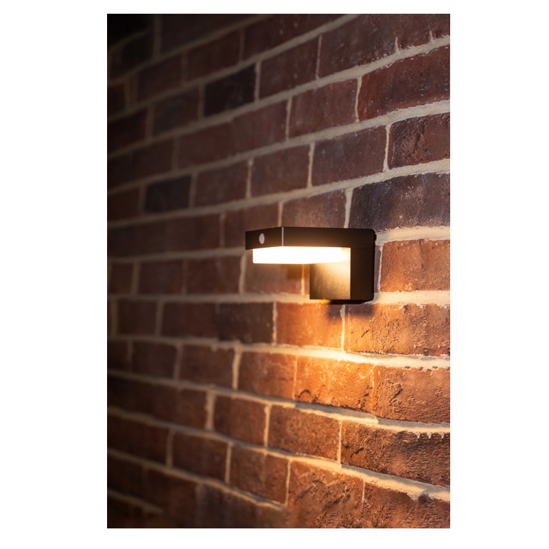 Oprawa ogrodowa LED line PRIME solarna elewacyjna 220lm PIR kwadrat biała ciepła