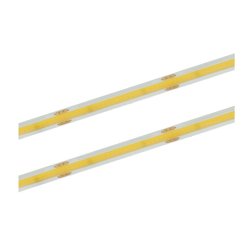 Taśma LED COB 4,9W/m 480 chips/m 24V 3000K biała ciepła IP67 20m.