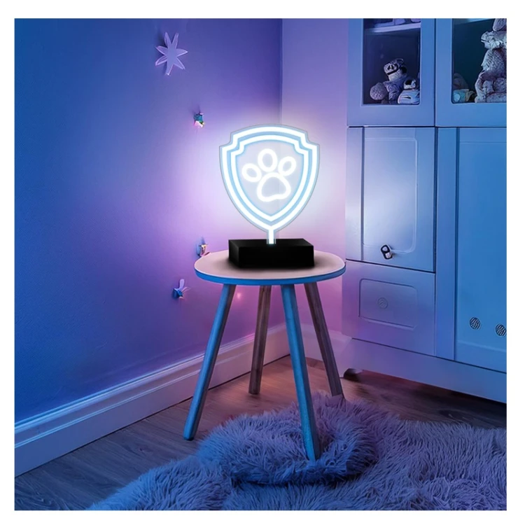 Neon dekoracyjny LED Psi Patrol Łapa na podstawce USB Forever Light